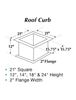 Galvalume Roof Curb (for flat roof only) Insulated