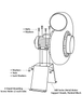 Diagram of pickled steel support and mounting assembly for corrosion and explosion resistant fans and motors