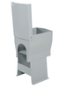 Aluminum Weather Hood with Enclosed Pedestal with gray powder coat finish